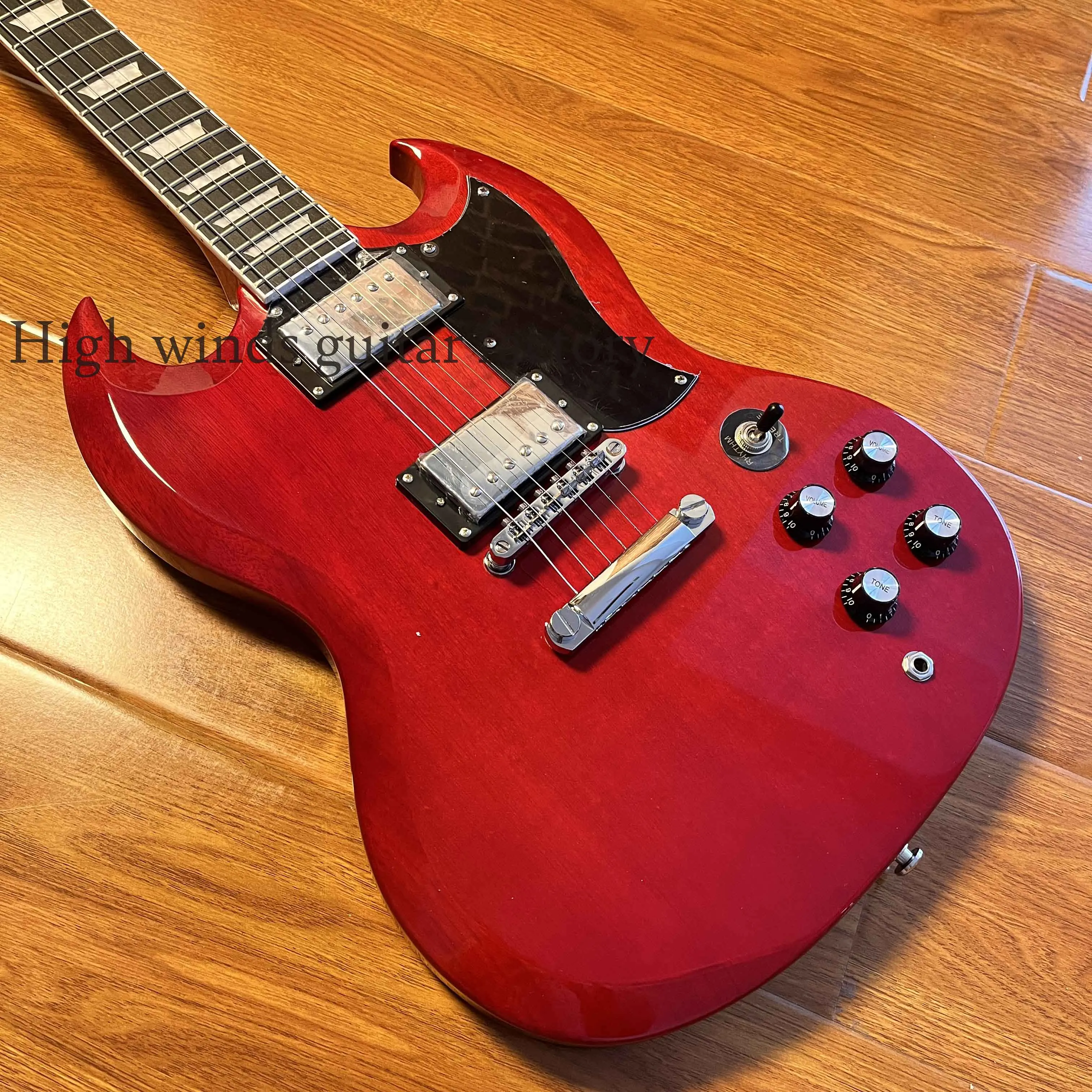 New Custom Apple Red Electric Guitar SG H-H Pickups Solid Body Chrome Hardware free shipping