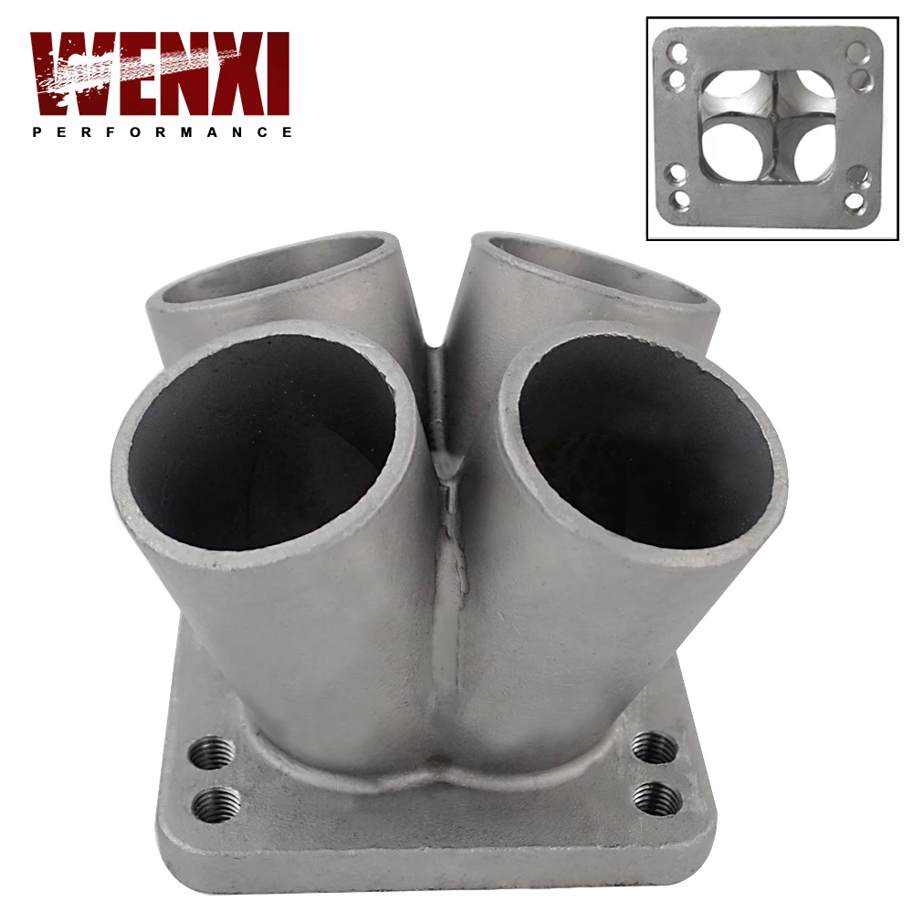 Cast Stainless Steel 4-1 Turbo Header Manifold Merge Collector T3 T4 With T3 Flange WX-THM01-4