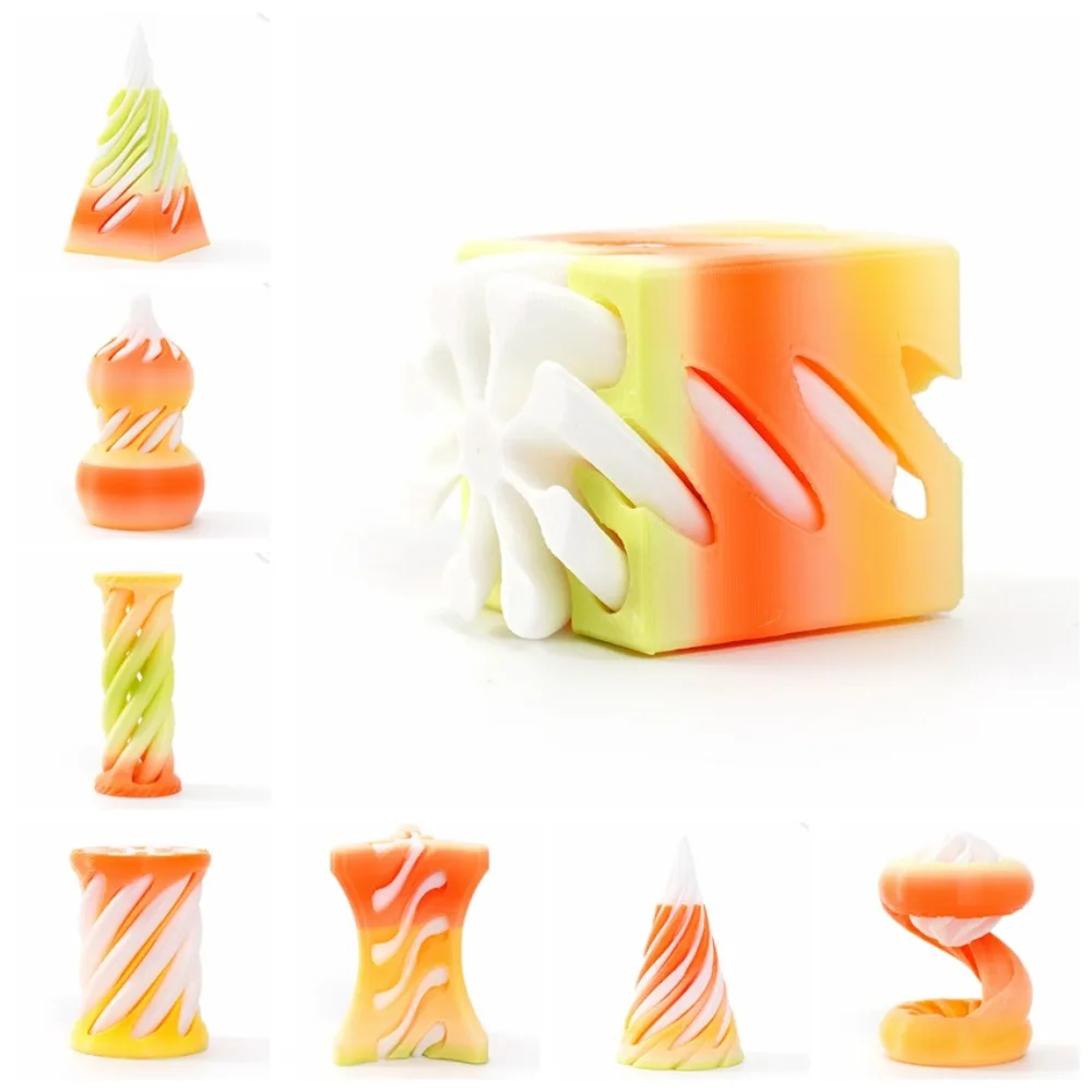 

Прозрачная скульптура, 3D печатная спиральная конусная игрушка, декоративная вихревая нить, невозможная пирамида, спиральные гайки, украшения