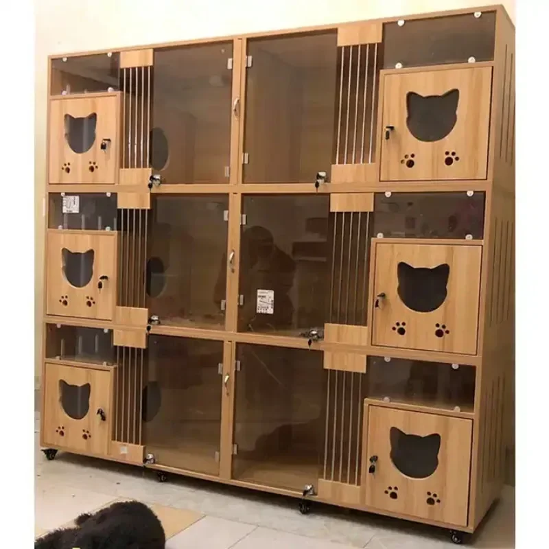 Animal Supply Wooden Material Cat Cage Display Cage
