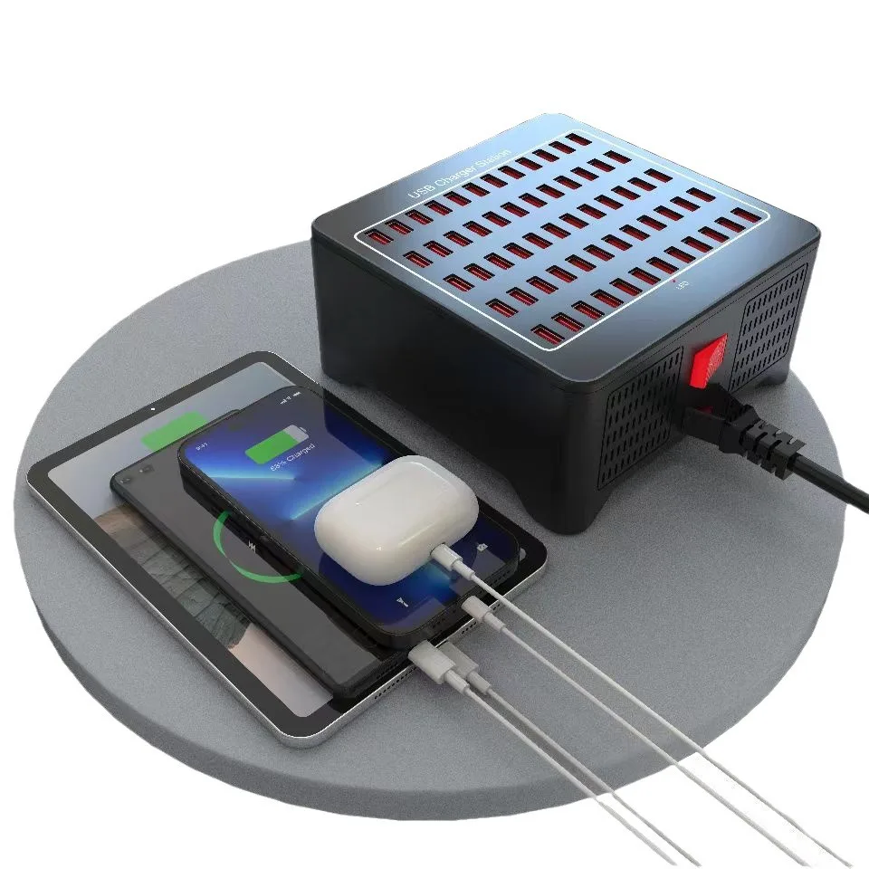 

Зарядное устройство USB с несколькими портами (40, 50, 60 портов), быстрая зарядка 200W, 250W, 300W для телефонов, ноутбуков, iPad, зарядная станция.
