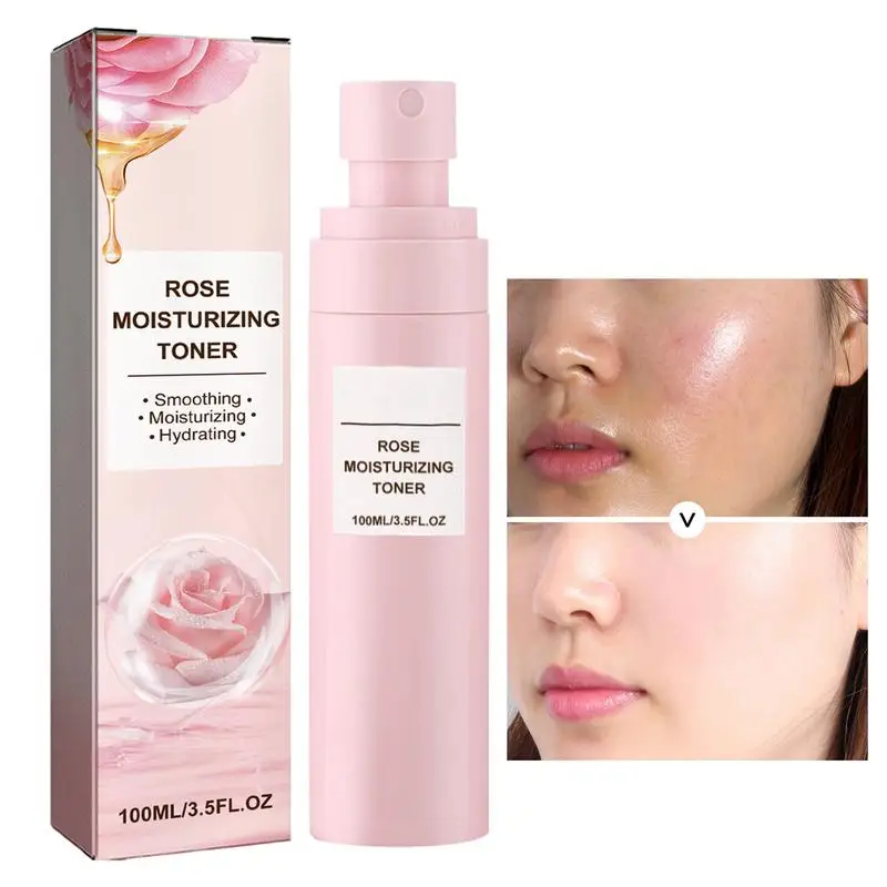 

Organic Rose Petals Essence Moisturizing Serum Rose Water Mist Spray Nourishing Skin Improve Dullness Anti Aging Facial Toner