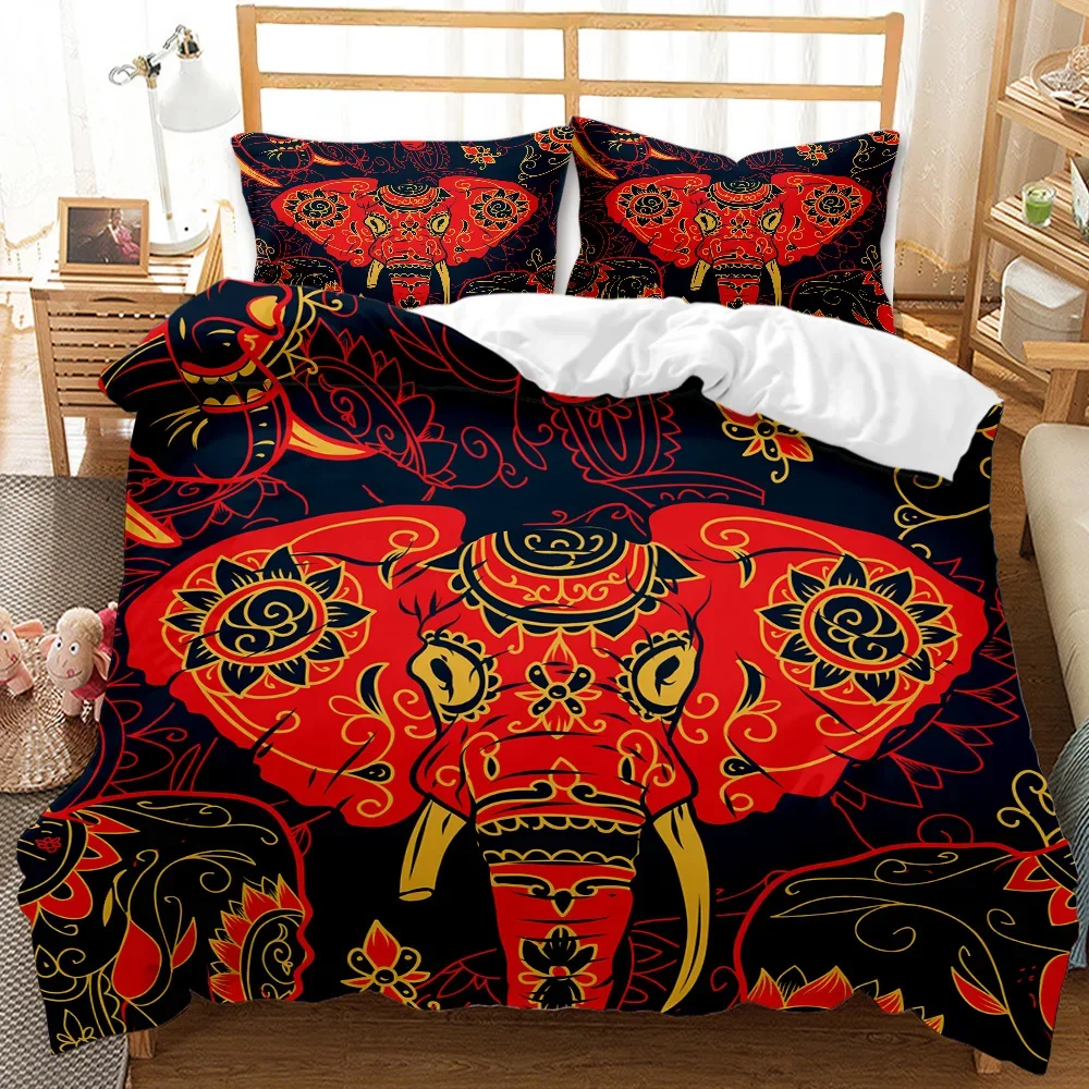 Unicorn Duvet Cover Set Abstract Animal Bedding Set Cartoon Polyester Quilt Cover Queen/King/Full/Twin Size Duvet Cover Bed Set