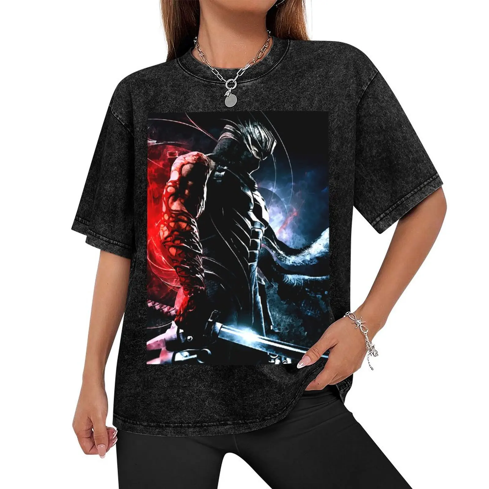 Ninja Gaiden Ryu Hayabusa T-Shirt summer 2025 customs design your own baggy shirts blue lock fruit of the loom mens t shirts