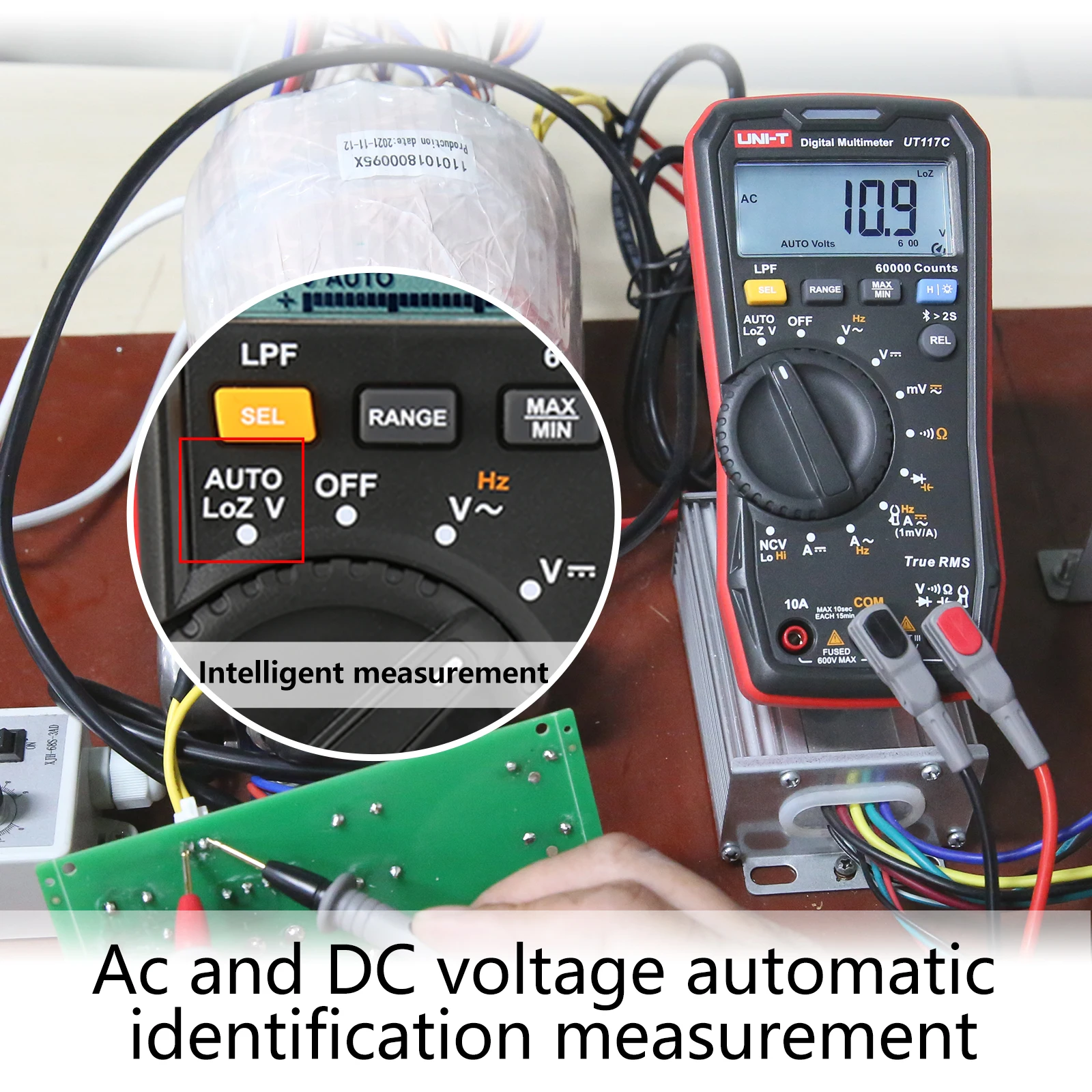 Imagem -04 - Multímetro Digital de Alta Precisão True Rms Ohmmeter Original Elétrico ac dc Tensão de 600v 60000 Contagens Uni-t-ut117c