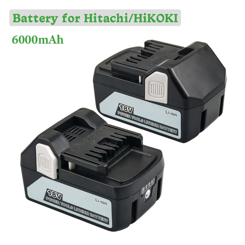 Аккумулятор 6000 мАч для Hitachi/HiKOKI 18 В, литий-ионный аккумулятор для BSL1830 BSL1850 BSL1860 BCL1815 EBM1830 BSL1840 330139 DS18DBL