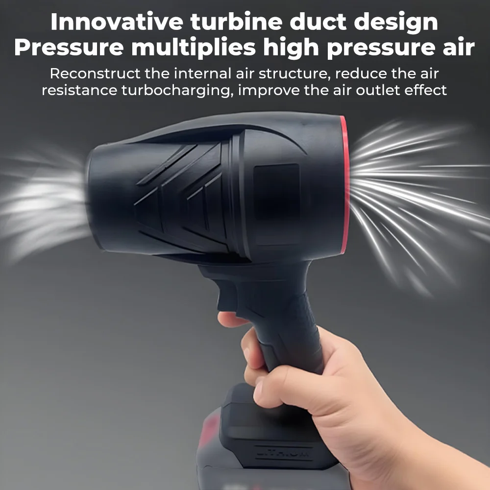

Turbo Blower Handheld Fan Storm Air Blower Stepless Speed Cleanner Dust Blower Electric Violent Air Gun for Makita 18V Battery