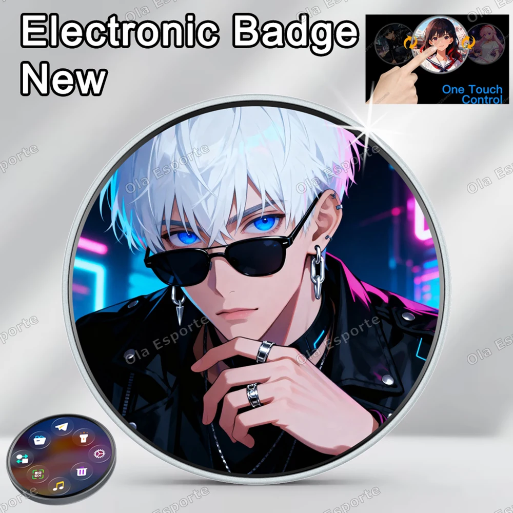 

Новый программируемый LED-бейдж 2026 года с управлением, электронный цифровой именной бейдж с прокручивающимся сообщением, беспроводная программируемая модель для косплей-вечеринок