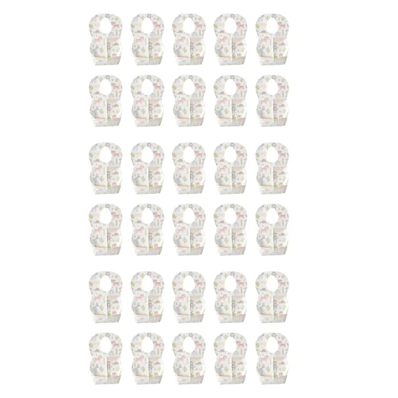 

ABXE-30 Pcs Baby Disposable Bibs Non-Woven Fabric Baby Toddler Bibs Feeding Saliva Apron Paper Bibs Portable Bibs