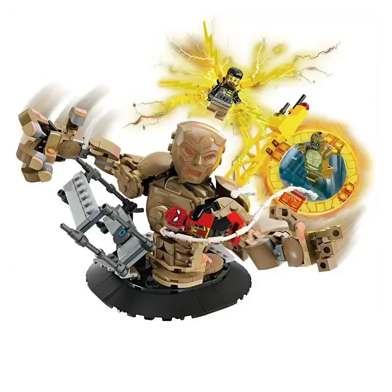 Modelo de bloques de construcción de superhéroe, figura de acción de ensamblaje DIY para coleccionistas, juego de regalo de rompecabezas Compatible