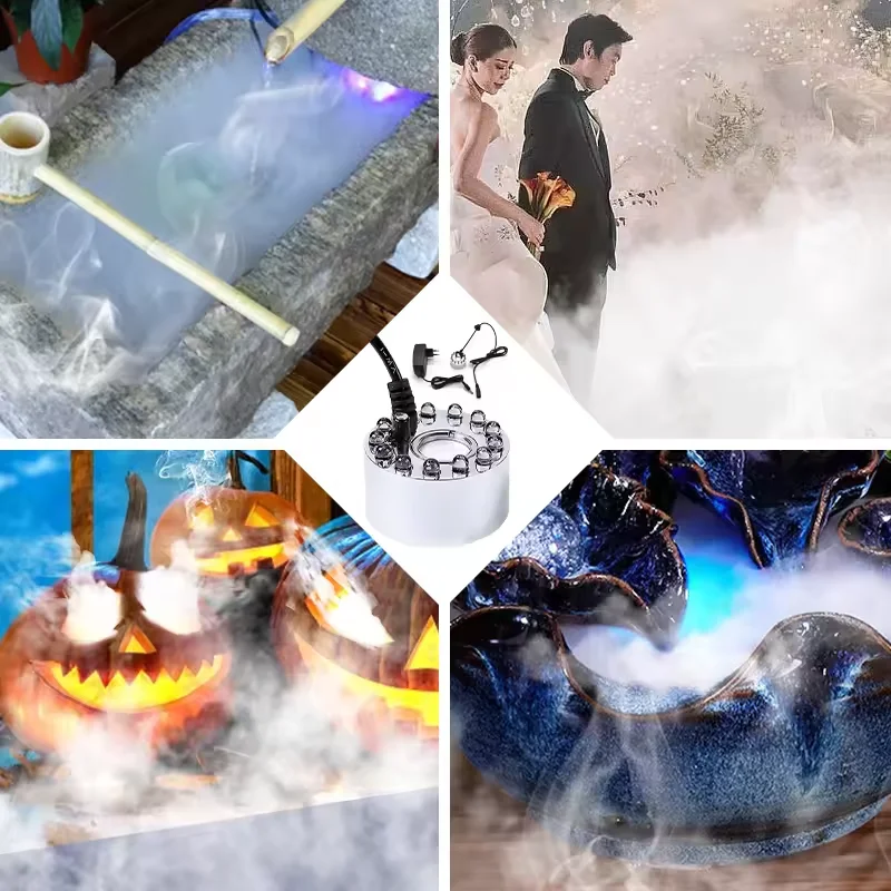 Mini Spray LED Pumpkin Lamp Spray Fogger Props Party Festival Party Decoration Fountain Pond Spray Atomizer Halloween Decoration