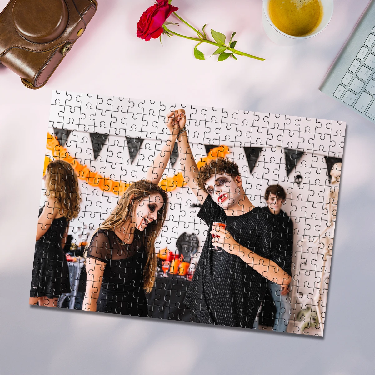 35/300/500/1000pcs Personalized Custom Photo Puzzle couple photos Assembling Picture