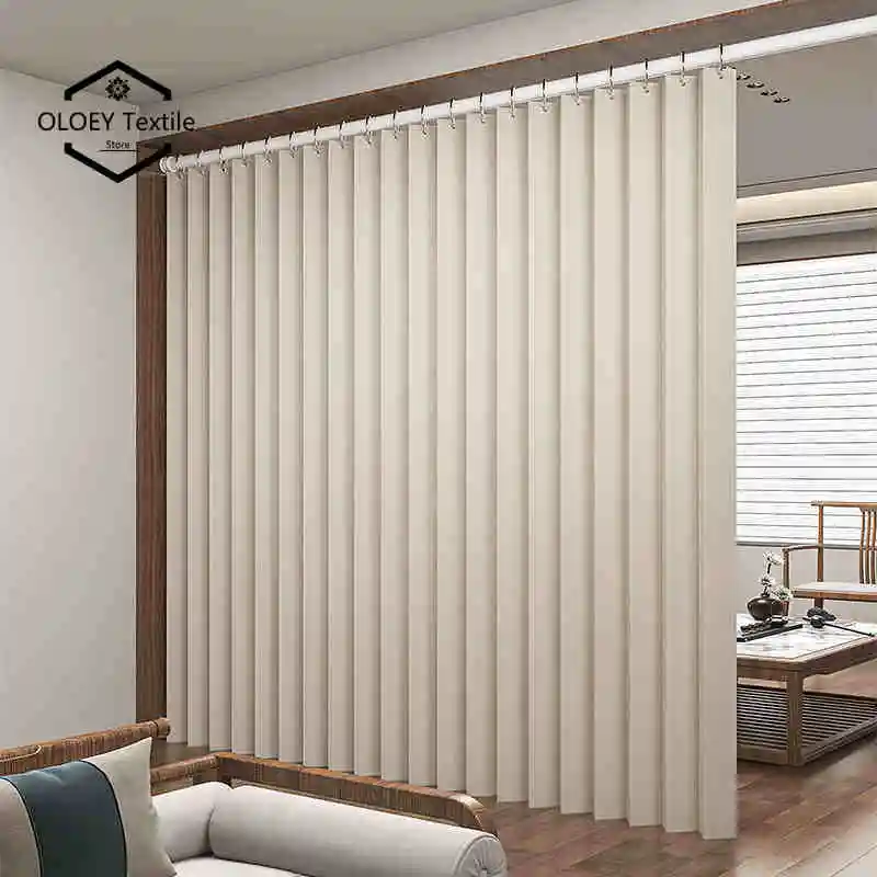 Closet Door Curtains Linen Pleated Folding Magnetic Patio Door Curtains Tiebacks Accordion Room Divider Sliding Glass Door Blind