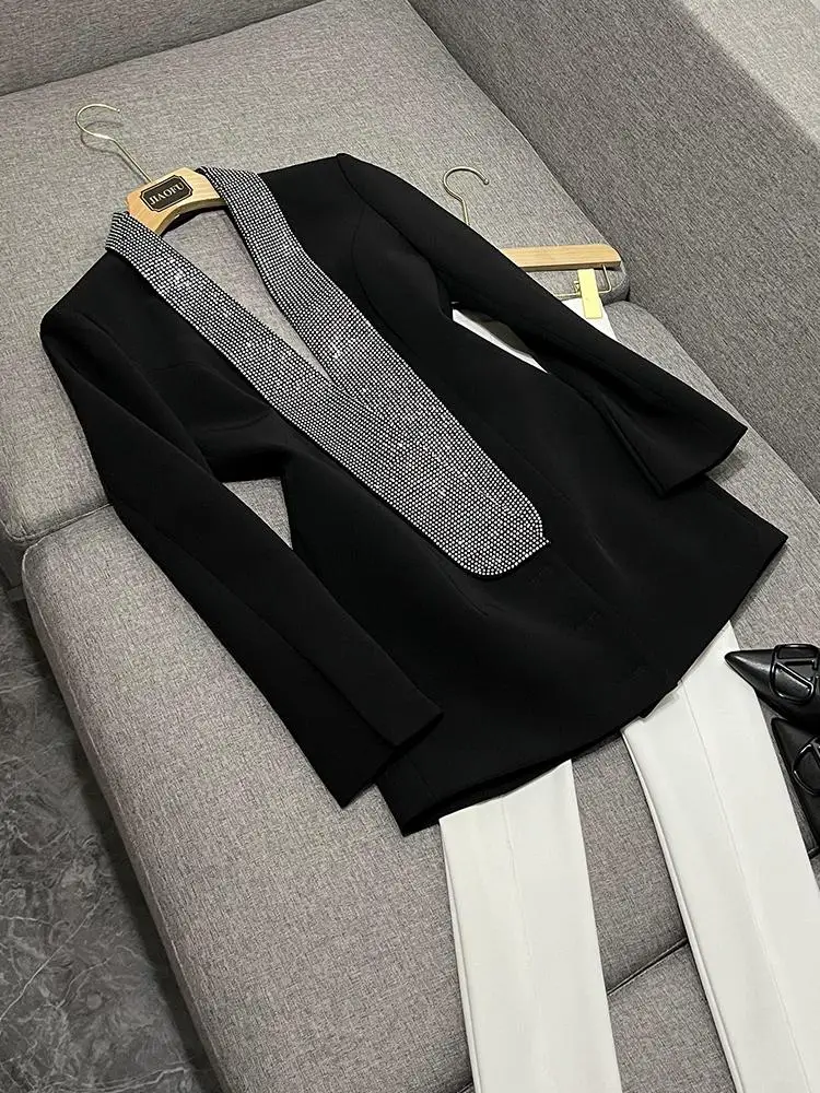 

Celebri Personalities Long Bal Diamond Embellied Slim Fit Suit Dr A9822 Commute Sle Regular Sve Long Length