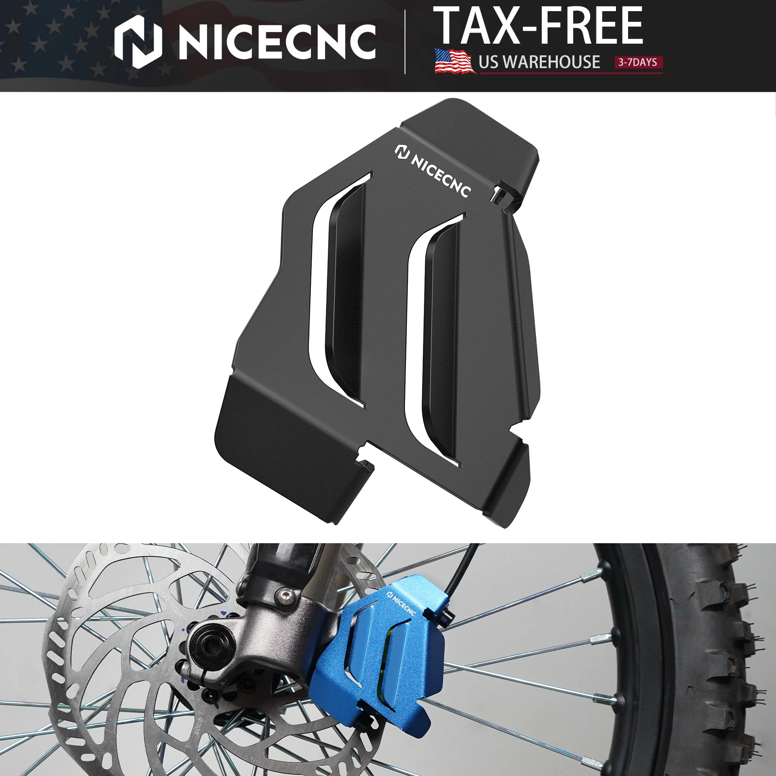NICECNC لـ Surron Light Bee X S L1E دراجة ترابية كهربائية أمامية الفرامل الفرجار الحرس حامي الألومنيوم ل Segway X160 X260 2024 #1