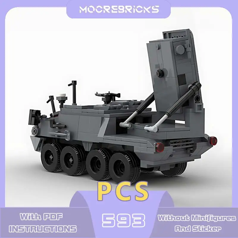 MOC-162365 US Army UAS Microwave Building Blocks Military Artillery Vehicle Model Technology Bricks Toy Kids Collection Toys