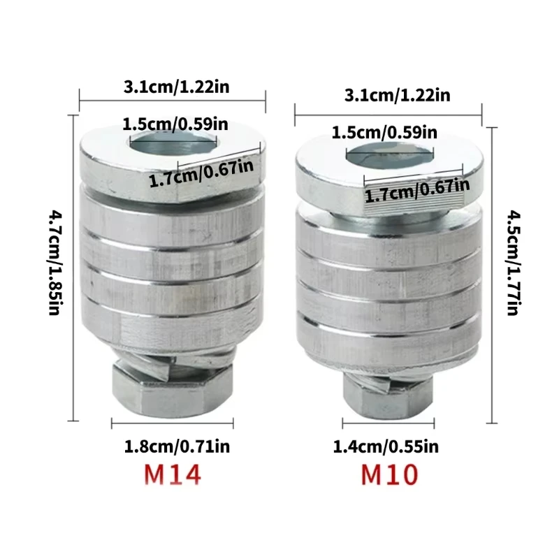 

Slotting Machine Adapter Head for 100mm and 125mm Angle Grinders Supporting Both M10 and Thread Connection Standards