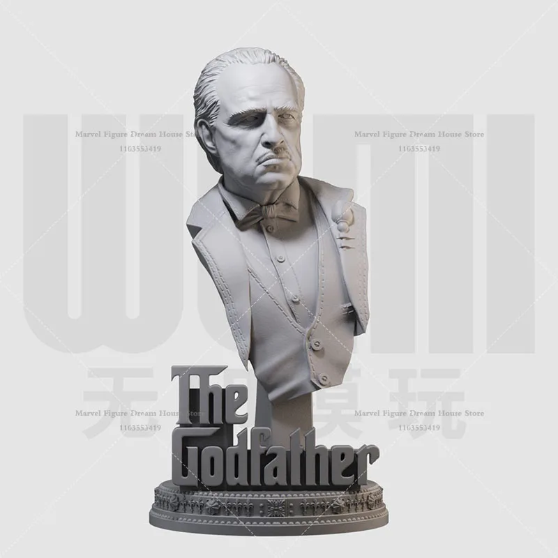 1/16 1/10 Scale Gangster Leader Template Vito Corleon Gentleman Powerful Principle DIY GK 3D Resin White Un-panited Bust Dolls