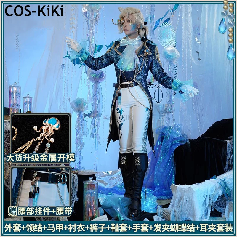 COS-KiKi Identity V Frederick Kreiburg Composer-Phantom Sail Game Suit Gorgeous Cosplay Costume Halloween Party Outfit Men