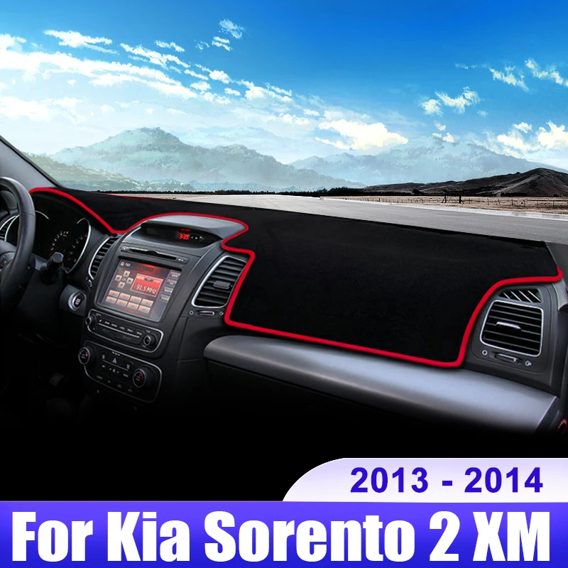 

For Kia Sorento 2 XM 2013 2014 Car Dashboard Cover Dash Mat Sun Shade Avoid Light Non-slip Pad Interior Accessories