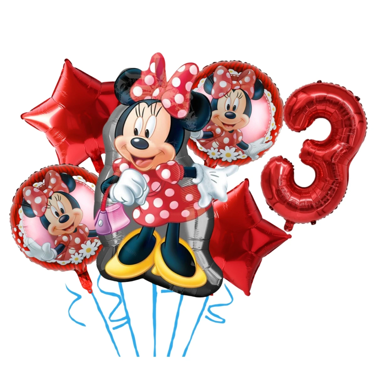 Cartoon Minnie Mouse Girl Birthday Party Tableware Balloon Cake Rack Birthday Ornament Non-woven knapsack Baby Shower