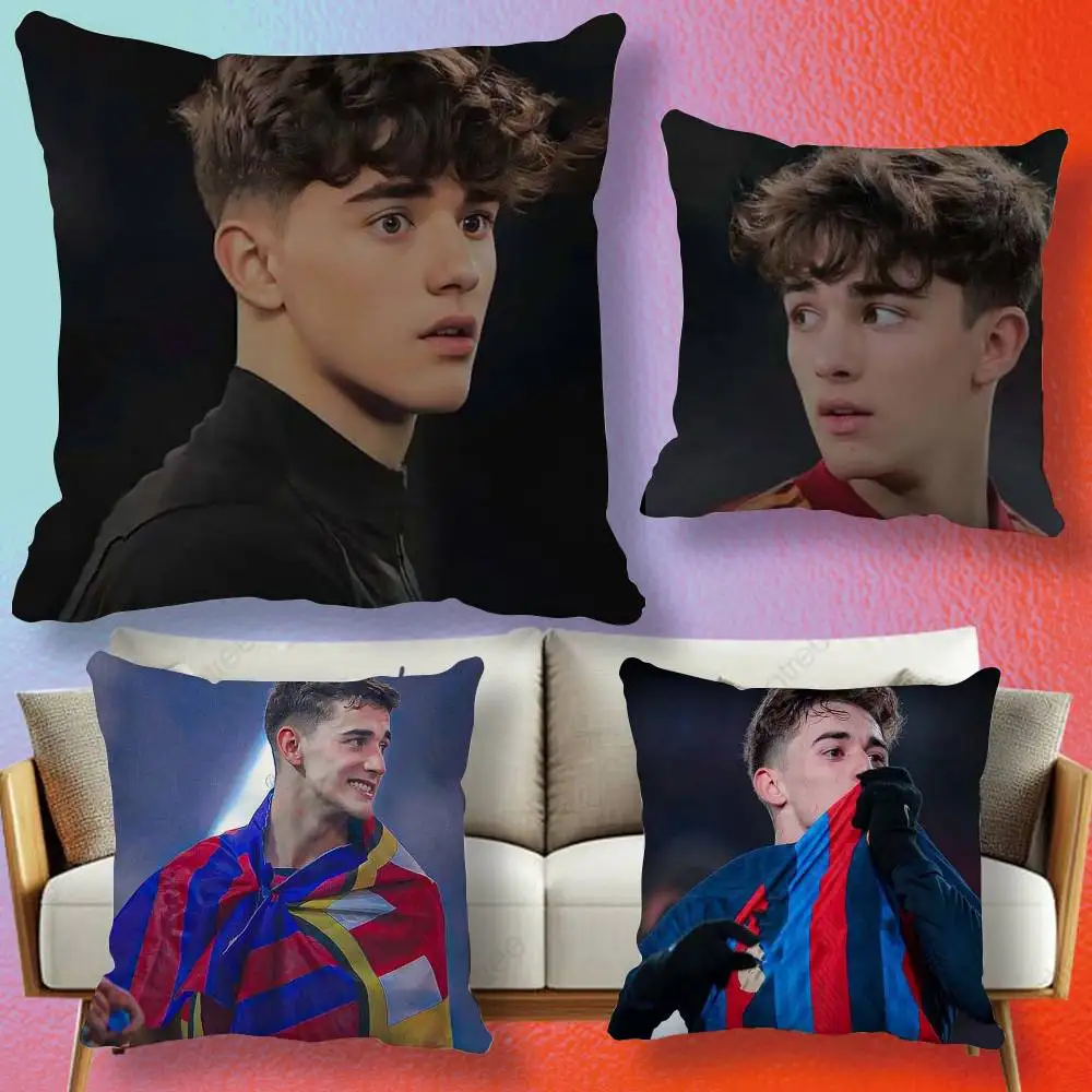 Stylish and cool Gavi Football star Pillow cover gift High definition digital printing,Surprise vivid pattern Household.