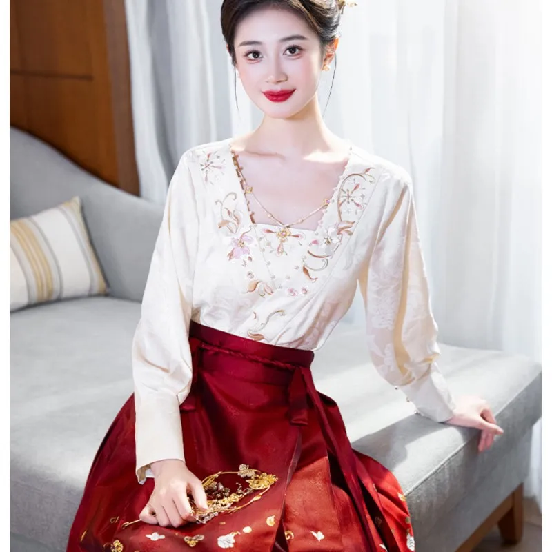 New red dress set top for toasting small man wedding