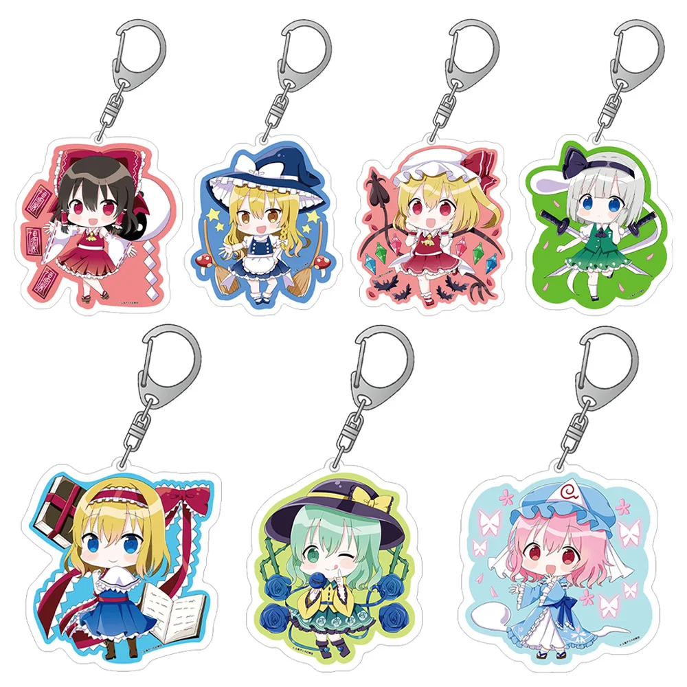 Touhou Project character Reimu Hakurei Yukari Yakumo Marisa Kirisame Remilia Scarlet new Anime Toy Acrylic keychain pendant