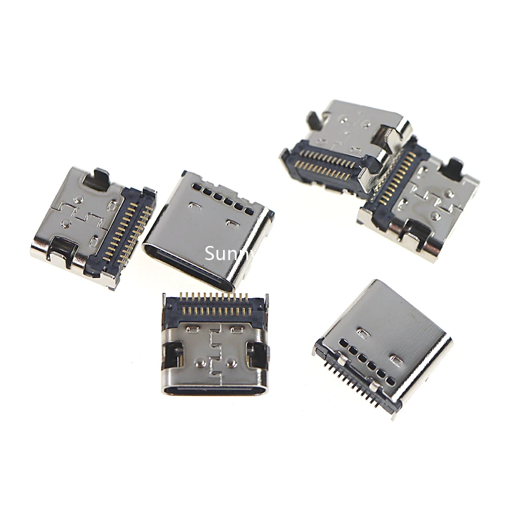 10 Buah Port Pengisi Daya USB untuk Steam Deck Tipe C 24Pin Suku Cadang Perbaikan Konektor Soket Pengisi Daya Jack USB