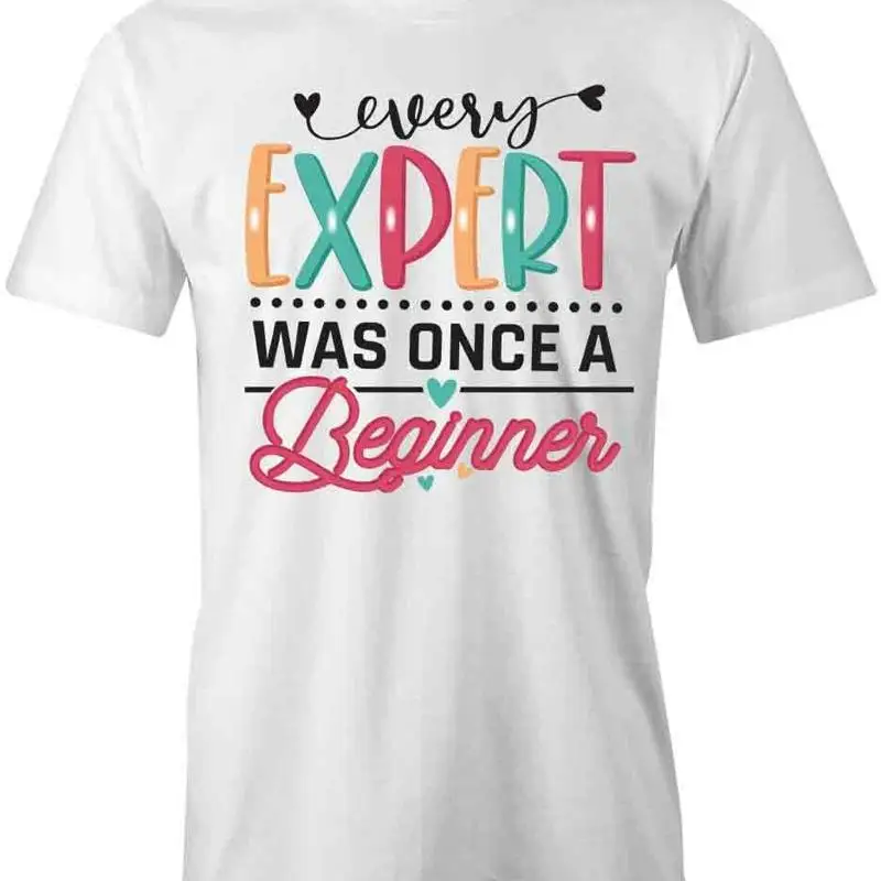 

Футболка EVERY EXPERT ONCE A BEGINNER d Хлопковая одежда S1WCA138