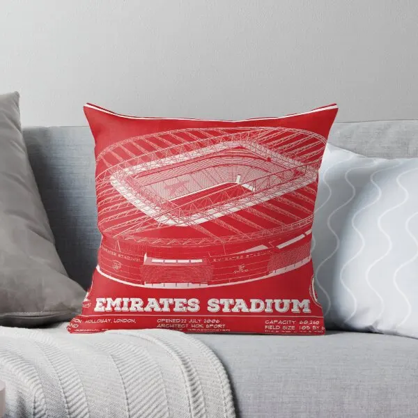 

Emirates Stadium Printing Throw Pillow Cover Cushion Throw Decorative Comfort Anime Soft Bed Pillows not include One Side