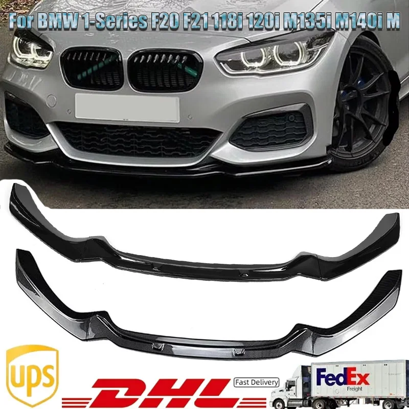 M-Sport Frontlippe für BMW 1er F20 F21 M-Pack 2015 2016 2017 2018 2019 118i 120i M135i M140i M Sport Hatchback LCI Frontstoßstangenlippe Splitter Spoiler