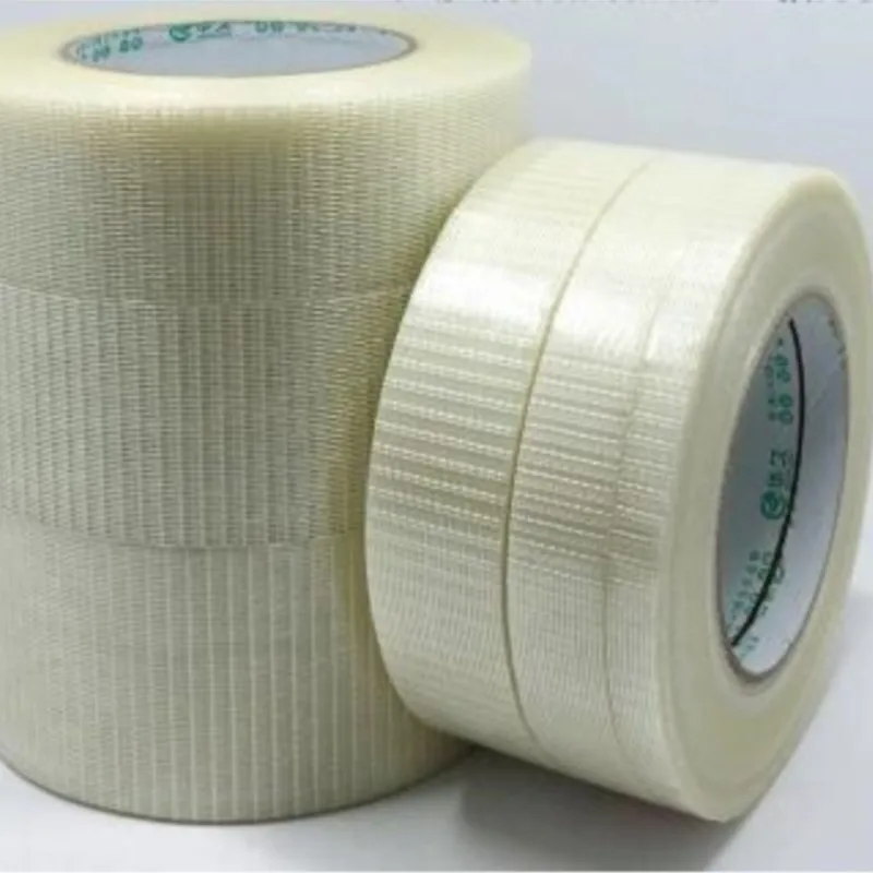 1pcs 50M Adhesive Grid Fiberglass Tape Stripe Strength High-Viscose Belt Width 10/15/20/25/30/35/40/45/50/60/80/100mm Toy Module