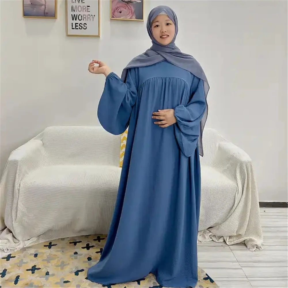 Muslim Fashion Hijab Long Dresses Women Kaftan Solid Color Eid Islam Clothing Abaya African Dresses For Women Musulman Djellaba