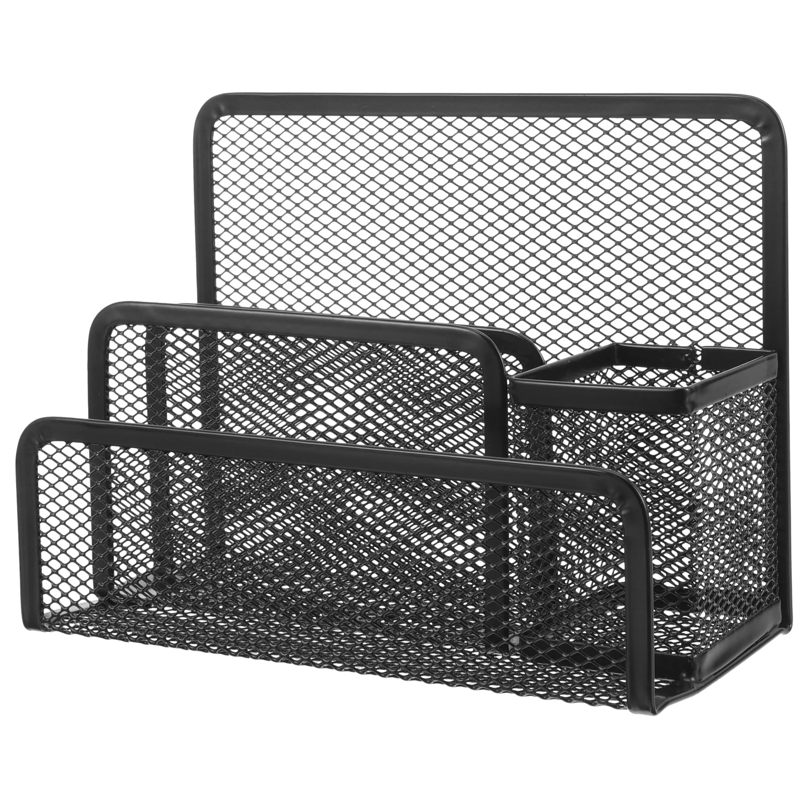 حامل ملفات سطح المكتب رف شبكي معدني لتخزين المستندات الفعال والمكتب وتنظيم المنزل ورف الملفات ذو التصميم المدمج #2