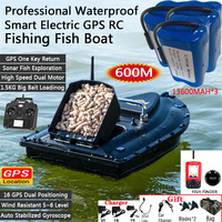 600M 16GPS Positioning Waterproof Remote Control Fishing Boat 2.4G Sonar Fish Detector Smart Return Cruise Control RC Bait Boat