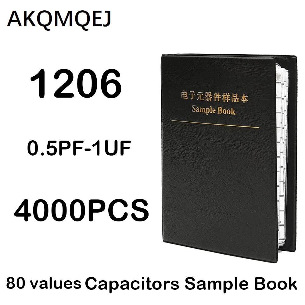 4000 PCS capacitor sample book capacitor bank 1206 classification package 80 values 50