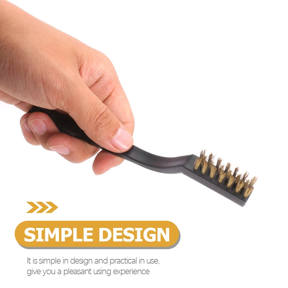 

12Pcs Small Wire Brushes Wire Brush Set for Industrial Cleaning Seam Groove Crevice Rust Paint Dirt Removal Seam Cleaning Brush