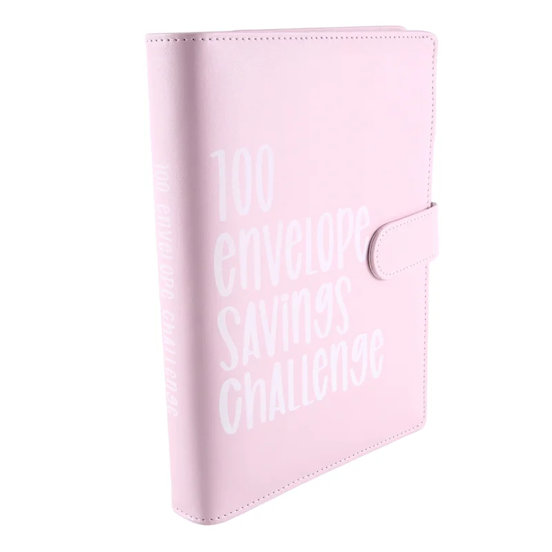 A34M-100 Envelopes Challenge Binder, Simple And Interesting Way To Save 5,050, Budget Planning Book Reusable Easy To Use