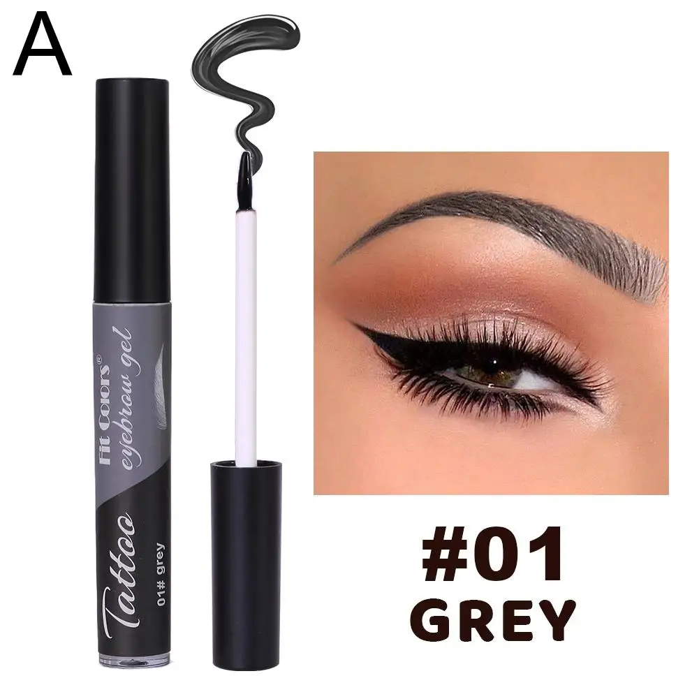 4-Farben-Riss-Augenbrauen-Färbemittel, multifunktionaler, wasserfester Eyeliner, bügelfrei, leicht verblassendes Gel, stereoskopisch, keine Augenbraue zu M8E5