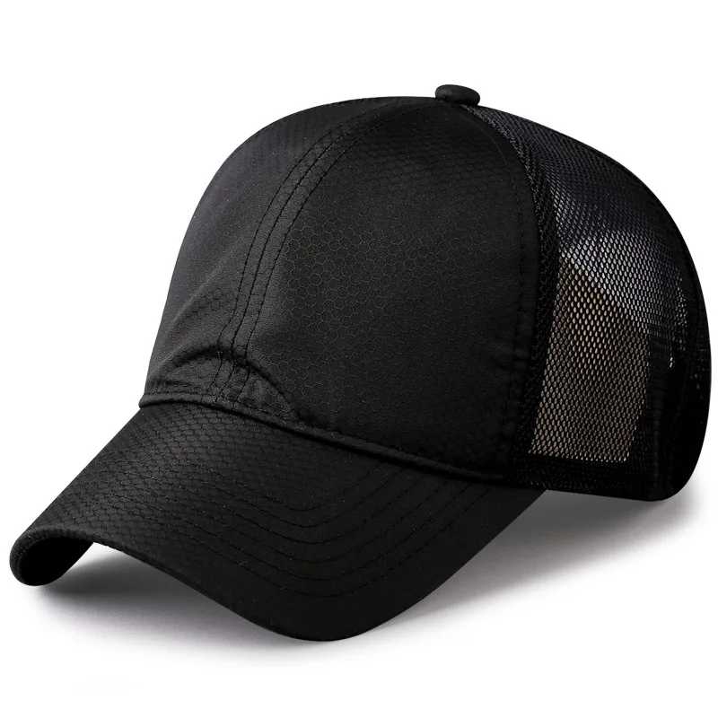 Oversize Big Head Man Plus Size Baseball Cap Spring Summer Thin Fabric Mesh Sun Hat Male Snapback M 55-59cm L 60-64cm