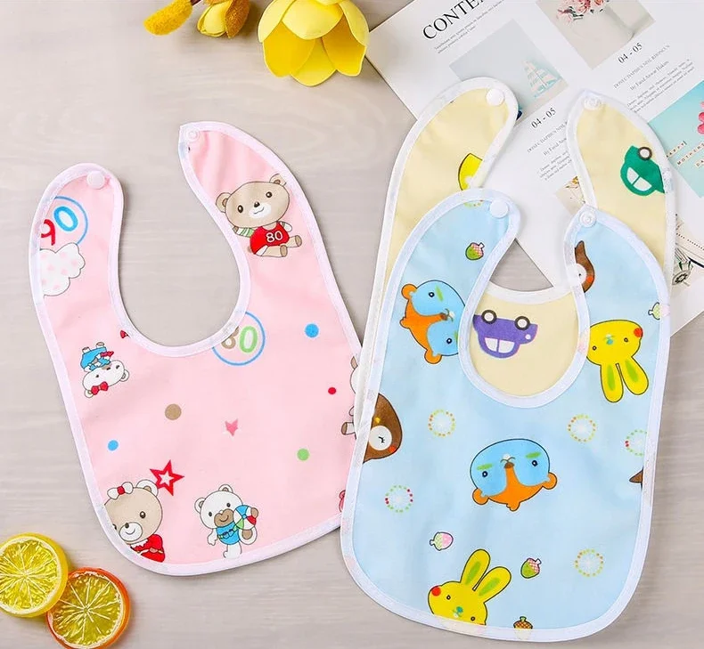 1PCS Baby Bibs Cotton Waterproof Bib Children Feeding Clothes Protection Kids Toddler Scarf for Newborns Boys Girls Accessories