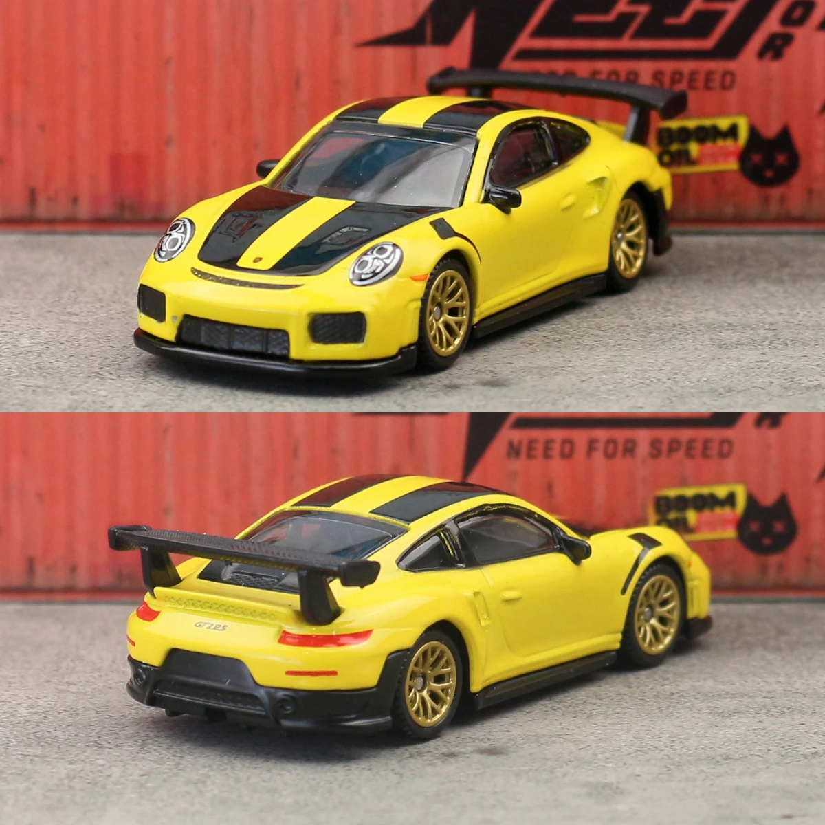 1/60 Porsche 911 GT2 RS Toy Car Model CCA MSZ 1:64 Diecast Miniature Free Wheels Collection Suitable for Hot Wheels Gift Kid
