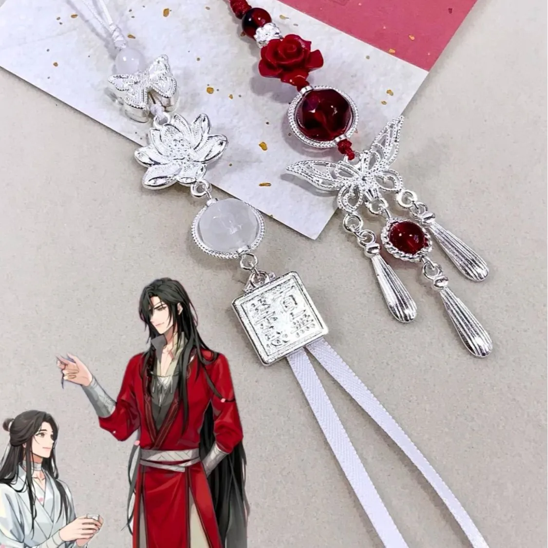 

Anime Tian Guan Ci Fu Xie Lian Hua Cheng Phone Pendant Keychain Lanyard Heaven Official's Blessing Bag Charm Hanging Keychain
