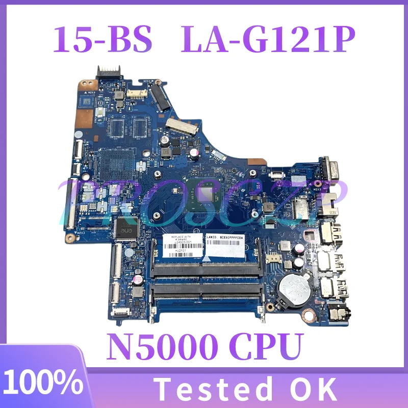 Carte mère pour ordinateur portable HP 15-BS, L19050-601 L19050-001 EPG52 LA-G121P, avec processeur SR3RZ N5000 DDR4, 100% fonctionnel