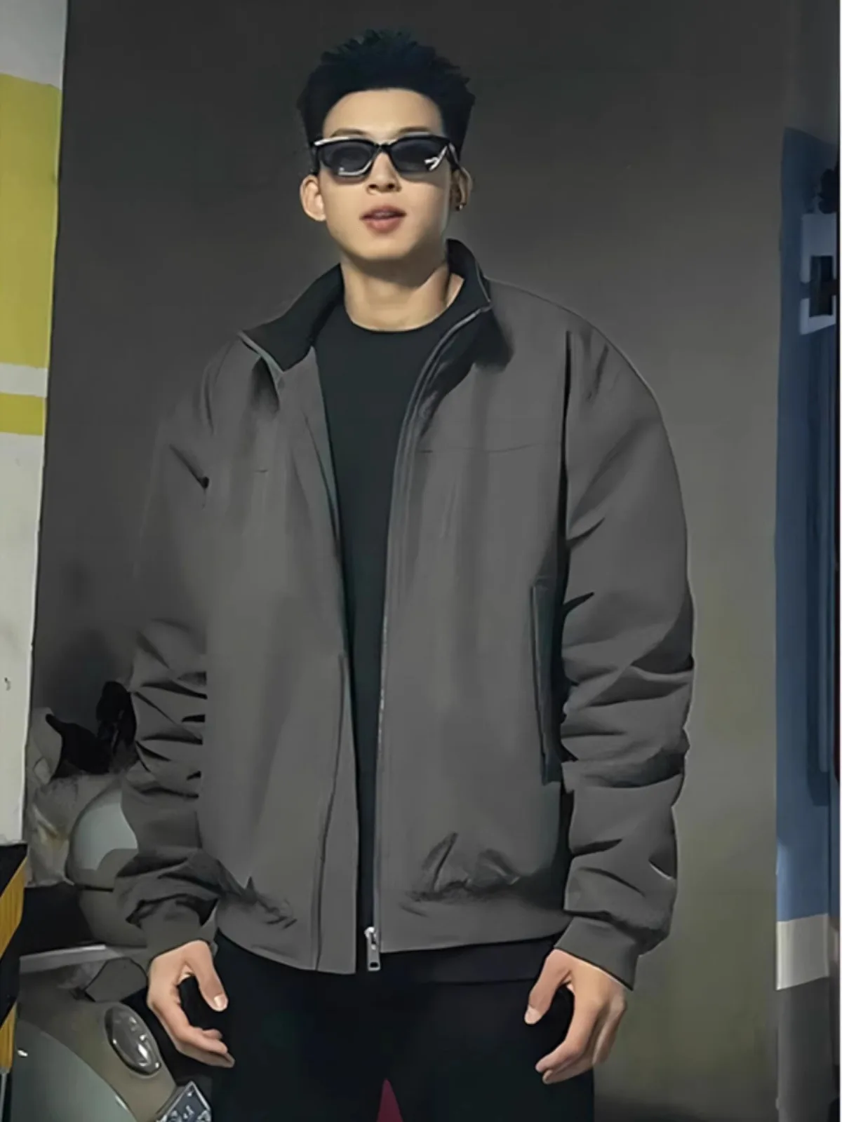 

Мужская куртка American Sle Flight Jaet в стиле Cleanfit, ретро, с воротником-стойкой, функциональная, для игр с мячом, верхняя одежда