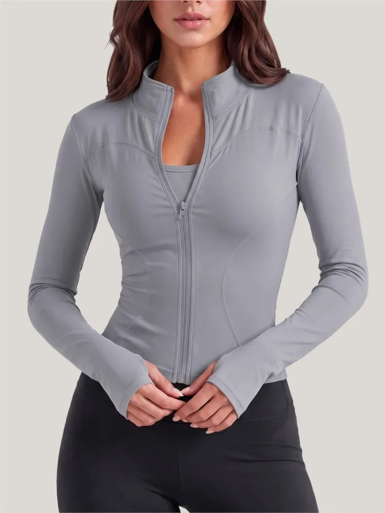 One Piece Sports Long Sleeve Solid Top Women Gym Yoga Top Workout Clothes Sports T Shirt Fitness Activewear Running Tight Tops