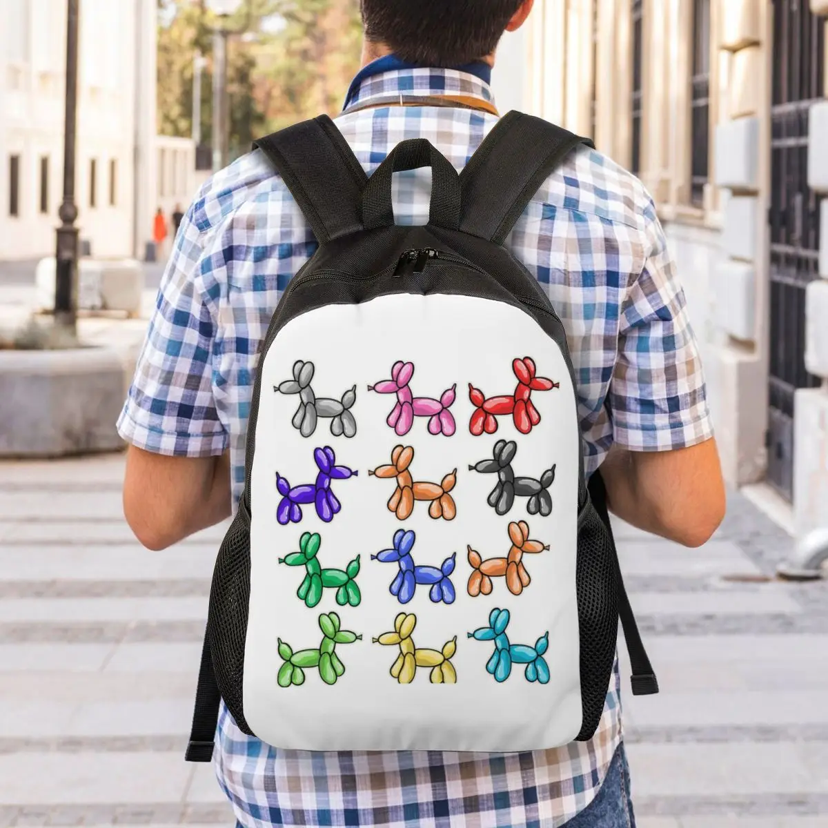 Balloon Dogs Backpack Student Boys Girls BookBag School Bag Computer Shoulder Bags