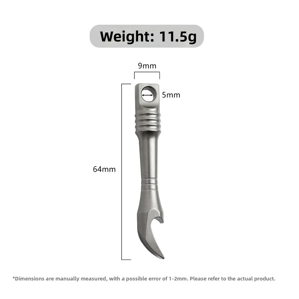 EDC Alloy Pry Bar Bottle Opener and Utility Tool for Boxes Staples Labels and Lids Compact Design for Keychain Pocket Carry