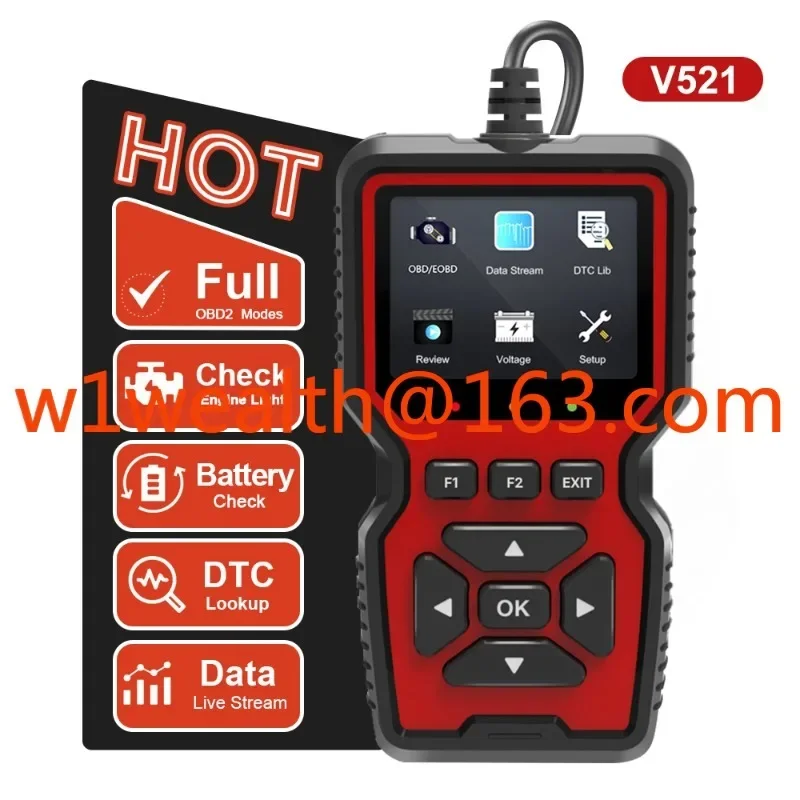 

V519 Auto OBD 2 CAN Code Reader Ручной диагностический инструмент OBD2 Сканер для чтения кода неисправности Автоматический диагностический инструмент для всех автомобилей